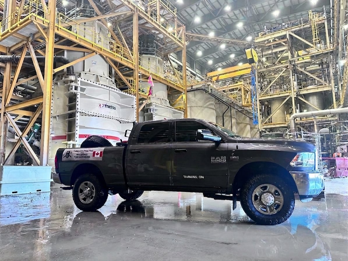Service truck on site